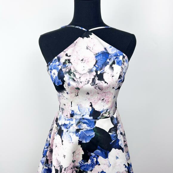 Keepsake The Label Crossroads Floral Abstract Print Halter Mini Womens Size S - Picture 5 of 13